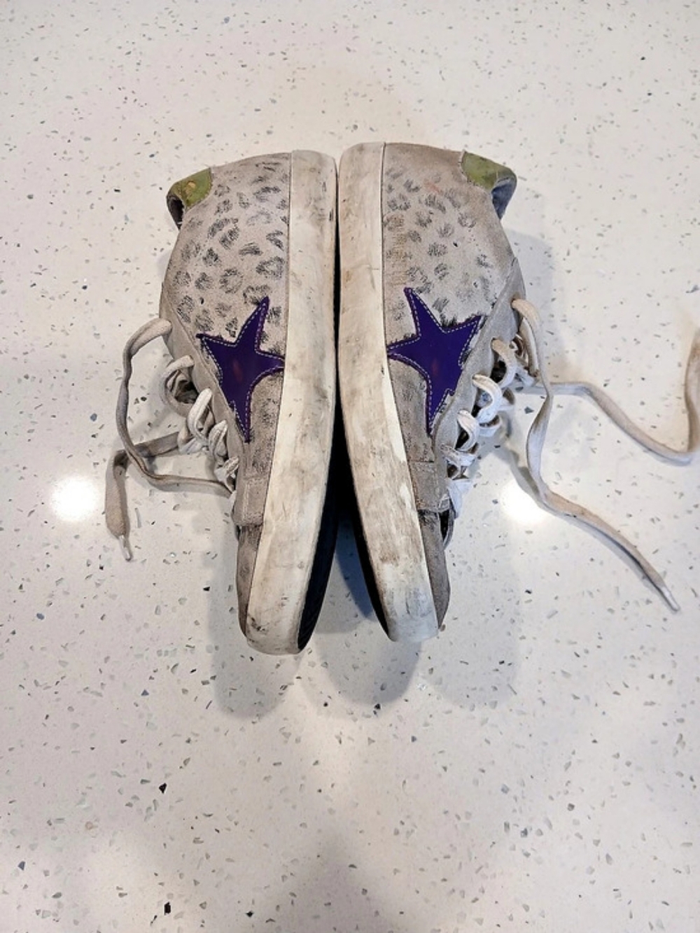 Golden Goose Super-Star Sneakers Gray & Purple EU 38 - Picture 15 of 16